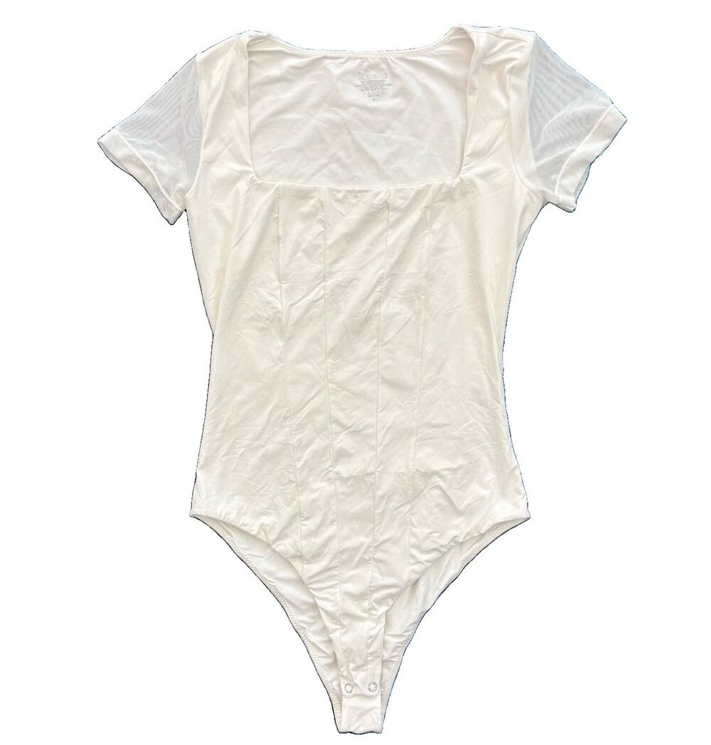Avidlove Women’s Size Small Cream Shapewear One piece Bodysuit Flattering